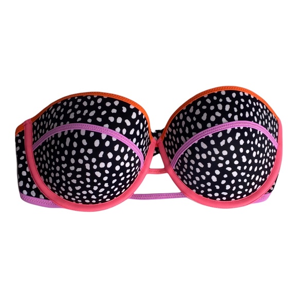 Victoria's Secret Pebble Dot Strappy Flirt Bandeau Swim Top - Picture 1 of 2